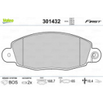 Piduriklotsi komplekt, ketaspidur VALEO 301432