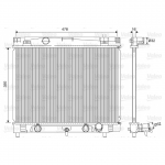 Radiaator, mootorijahutus VALEO 701568