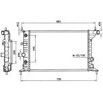 Radiaator, mootorijahutus NRF 519516