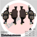 Piduriklotsi komplekt, ketaspidur ZIMMERMANN 25900.195.1