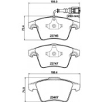 Piduriklotsi komplekt, ketaspidur HELLA 8DB 355 011-171