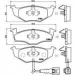 Piduriklotsi komplekt, ketaspidur BREMBO P 85 071