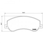 Piduriklotsi komplekt, ketaspidur BREMBO P 24 064