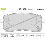 Piduriklotsi komplekt, ketaspidur VALEO 301308