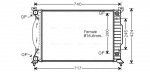 Radiaator, mootorijahutus AVA QUALITY COOLING AI2202
