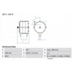 Generaator BOSCH 0 986 041 640