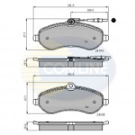 Piduriklotsi komplekt, ketaspidur COMLINE CBP11621