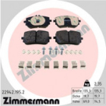 Piduriklotsi komplekt, ketaspidur ZIMMERMANN 22942.195.2