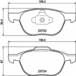 Piduriklotsi komplekt, ketaspidur HELLA 8DB 355 011-191