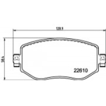 Piduriklotsi komplekt, ketaspidur HELLA 8DB 355 025-851