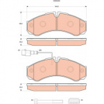 Piduriklotsi komplekt, ketaspidur TRW GDB3440