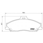 Piduriklotsi komplekt, ketaspidur BREMBO P 24 051
