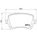 Piduriklotsi komplekt, ketaspidur BREMBO P 85 073