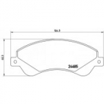 Piduriklotsi komplekt, ketaspidur BREMBO P 24 065