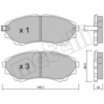 Piduriklotsi komplekt, ketaspidur METELLI 22-0610-0