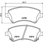 Piduriklotsi komplekt, ketaspidur HELLA 8DB 355 017-241