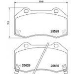 Piduriklotsi komplekt, ketaspidur HELLA 8DB 355 025-871
