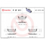 Piduriklotsi komplekt, ketaspidur BREMBO P 37 011