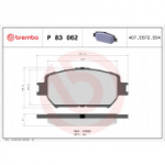 Piduriklotsi komplekt, ketaspidur BREMBO P 83 062