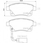 Piduriklotsi komplekt, ketaspidur BREMBO P 24 066