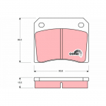 Piduriklotsi komplekt, ketaspidur TRW GDB557