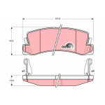 Piduriklotsi komplekt, ketaspidur TRW GDB3164