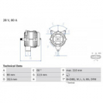 Generaator BOSCH 0 986 046 560