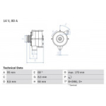 Generaator BOSCH 0 986 034 710