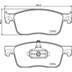 Piduriklotsi komplekt, ketaspidur HELLA 8DB 355 031-541