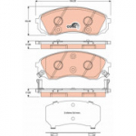 Piduriklotsi komplekt, ketaspidur TRW GDB3448