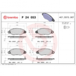 Piduriklotsi komplekt, ketaspidur BREMBO P 24 053