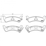 Piduriklotsi komplekt, ketaspidur BREMBO P 37 012