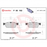 Piduriklotsi komplekt, ketaspidur BREMBO P 50 102