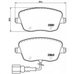 Piduriklotsi komplekt, ketaspidur BREMBO P 85 077