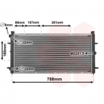 Radiaator, mootorijahutus VAN WEZEL 58002114