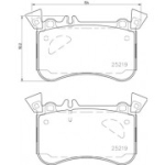 Piduriklotsi komplekt, ketaspidur BREMBO P 50 121