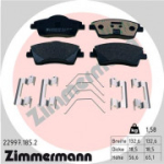 Piduriklotsi komplekt, ketaspidur ZIMMERMANN 22997.185.2