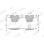 Piduriklotsi komplekt, ketaspidur JURID 573224J
