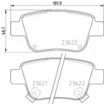 Piduriklotsi komplekt, ketaspidur HELLA 8DB 355 017-331