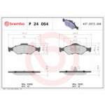Piduriklotsi komplekt, ketaspidur BREMBO P 24 054