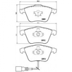 Piduriklotsi komplekt, ketaspidur BREMBO P 85 079