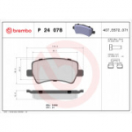 Piduriklotsi komplekt, ketaspidur BREMBO P 24 078