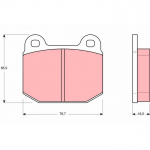 Piduriklotsi komplekt, ketaspidur TRW GDB611