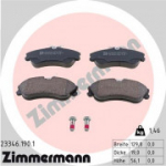 Piduriklotsi komplekt, ketaspidur ZIMMERMANN 23346.190.1