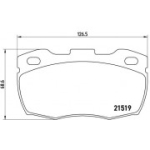 Piduriklotsi komplekt, ketaspidur BREMBO P 44 015