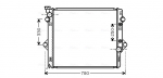 Radiaator, mootorijahutus AVA QUALITY COOLING TOA2478
