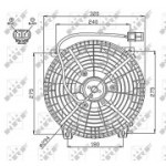 Ventilaator, mootorijahutus NRF 47752