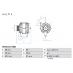 Generaator BOSCH 0 986 039 550
