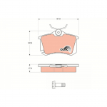 Piduriklotsi komplekt, ketaspidur TRW GDB1578