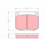 Piduriklotsi komplekt, ketaspidur TRW GDB637